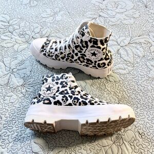 Converse Chuck Taylor All Star Lugged High Leopard Sneakers #571250C Sz 8.5💚